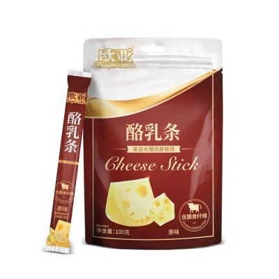 欧亚（Europe-Asia）欧亚大理高原风景牧场酪乳条特色乳制品 原味酪乳条含膳食纤维 100g*2包图2