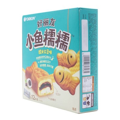 好丽友小鱼糯糯糯米红豆味派12枚 336g*6盒 整箱装图2