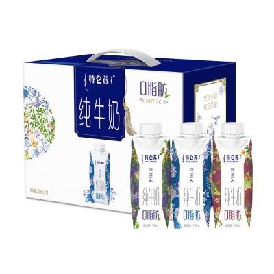 蒙牛特仑苏嗨Milk纯牛奶脱脂灭菌乳利乐梦幻盖京绣版（蝴蝶）250ml*10包整箱图3