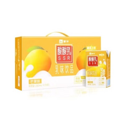 蒙牛 酸酸乳营养乳味饮品芒果利乐包 250ml*24包 整箱装图2