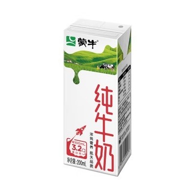 蒙牛 纯牛奶全脂灭菌乳苗条装 浓醇营养 200ml×24包/箱 十箱起更优惠！图6