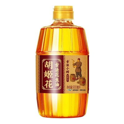 胡姬花古法小榨花生油传承古法双料压榨技艺精髓900ml*3礼盒装图2