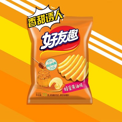 好丽友（orion）零食休闲零食好友趣薯片膨化食品蜂蜜黄油味70g/袋图2