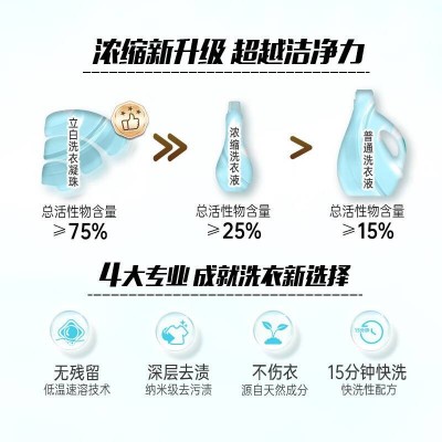 立白洗衣凝珠小苍兰香氛持久留香浓缩洗衣液洗衣球52颗图3