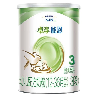 雀巢 (Nestle) 有机奶粉 卓淳能恩 幼儿配方 3段 (12-36个月适用)  380g/罐图3