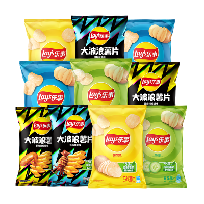 乐事（Lay's）薯片混合10包（黄瓜味+原味+红烩味+鱿鱼味+鸡翅味）零食礼包400g图5