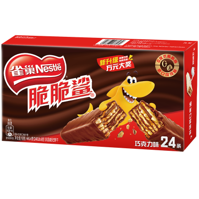 雀巢（Nestle）脆脆鲨蔓越莓味 56g*5盒 整箱装图3