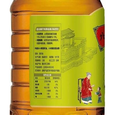 金龙鱼外婆乡小榨巴蜀风味菜籽油小榨风味，小时候的菜油香5L/桶图6