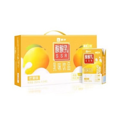 蒙牛 酸酸乳营养乳味饮品芒果利乐包 250ml×24包箱图1