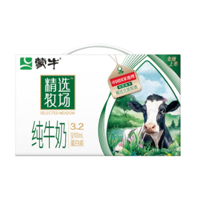 蒙牛精选牧场 纯牛奶苗条装250mL10包图2