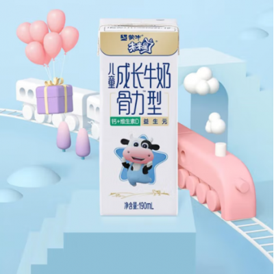 蒙牛未来星儿童成长牛奶骨力型 190ml*12盒/箱图3