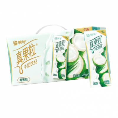 蒙牛真果粒牛奶饮品（椰果粒）250g*12盒/箱图2