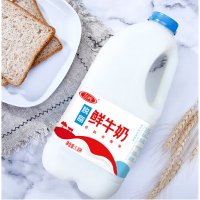 三元 0脂肪脱脂 鲜牛奶 1.8L*1/桶图4