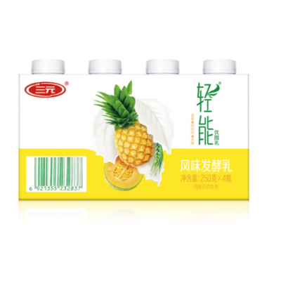 三元 轻能 优酪乳 菠萝+哈密瓜+青稞 250g*4*6/箱 酸奶酸牛奶图5