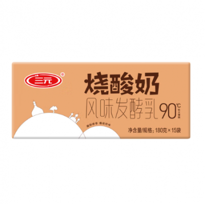 三元 烧酸奶风味发酵乳180g*15/箱 酸牛奶图4