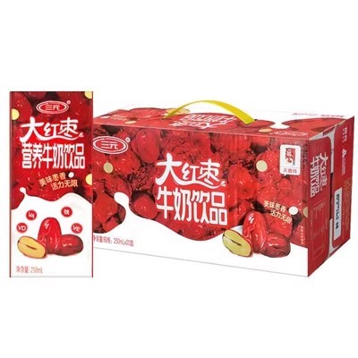 三元大红枣牛奶整箱奶饮品250ml*20盒/箱图5