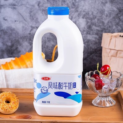 三元大桶酸奶1kg*2桶/箱 桶装酸牛奶低温营养早餐奶图2