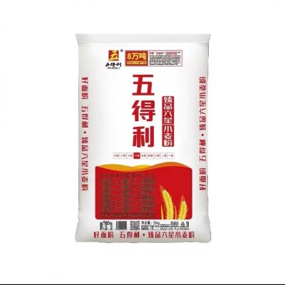 五得利六星多用途小麦粉面粉新概念好吃永不变25kg/袋图1