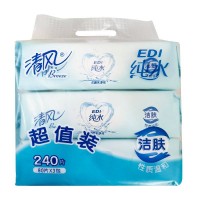 清风EDI纯水湿巾80片*3包