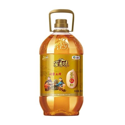 中粮福临门家香味沂蒙土榨花生油 黄金产地健康好油5L/桶图1