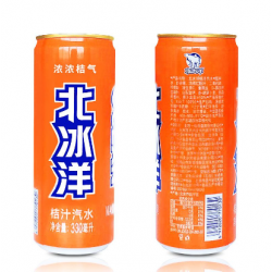 北冰洋桔汁橙汁汽水330ml*24罐果味汽水碳酸饮料图2