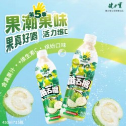 健力宝第五季番石榴汁450ml*15瓶第5季水蜜桃水果饮料整箱批发图2