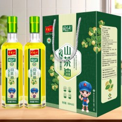 赣之村有机山茶油500ml*2礼盒装原香压榨一级江西山茶油图2