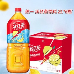 统一 冰红茶柠檬味红茶饮料 2L*6瓶 包邮 新老包装随机发