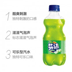 迷你芬达苹果味汽水碳酸饮料300ml*12瓶整箱装可口可乐小瓶装图4