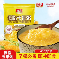 旌晶低脂玉米粥400g*2袋冲泡代早餐即食免煮型玉米粉粥无添加蔗糖图2