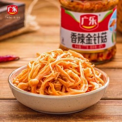 广乐香辣金针菇下饭菜177g*12瓶小零食麻辣开味菜早餐红油咸菜即食图2