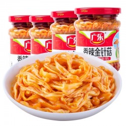 广乐香辣金针菇下饭菜177g*12瓶小零食麻辣开味菜早餐红油咸菜即食图4