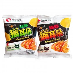 【怡味园】零食加虾猫耳朵 800g*1箱（40包)图5