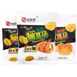 怡味园猫耳朵麻辣味 75g*10包 整箱装图2