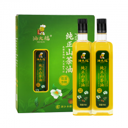 油大福 油大福茶油750ml*2礼盒纯正茶籽油 低温冷榨一级 高油酸食用油图2