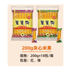 笨笨狗夹心米果香鸡味 200g*18包 整箱装