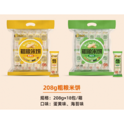 笨笨狗粗粮米饼 208g*18包 整箱装