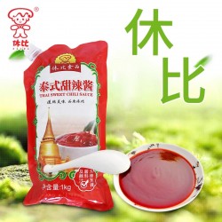 【整箱】休比泰式甜辣酱1kg*12袋寿司材料手抓饼酱烧烤披萨叉烧酱