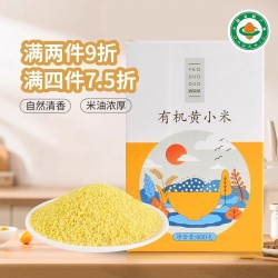 姚朵朵有机黄小米400g 东北小黄米五谷杂粮粗粮香糯黏稠小米粥料新米