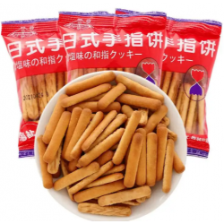 日式手指饼干海盐味 100g*5包图2