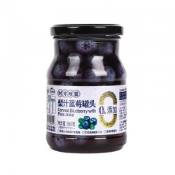 梨汁蓝莓罐头水果罐头360g/罐*4罐浓郁美味开盖即食图4