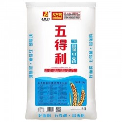 批发五得利三星富强小麦粉25kg 包子馒头 商用高筋通用粉50斤图2