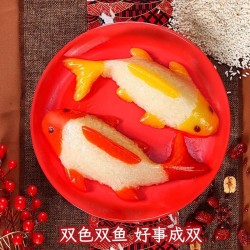 阿诺年年有鱼八宝饭360g糯米团圆年夜饭豆沙馅锦鲤宴席冷冻半成品图2